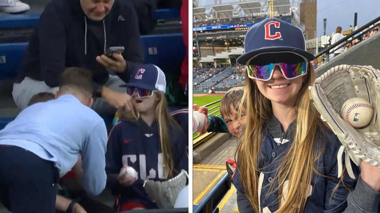 Aficionado le quita una pelota de jonrón a una niña, reportero interviene