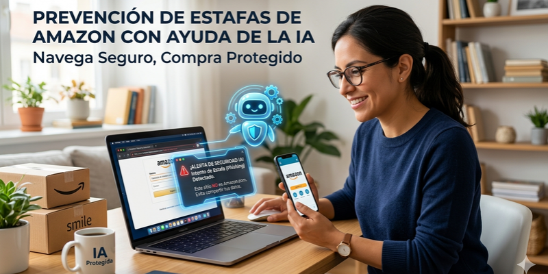 Amazon implementa IA para detectar fraudes y productos falsos en su plataforma.