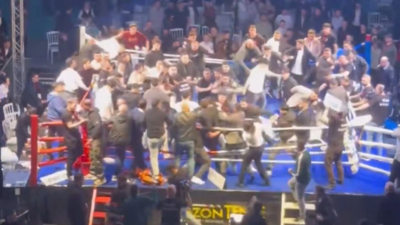 Boxeo en Turquía: La pelea que desató una batalla campal