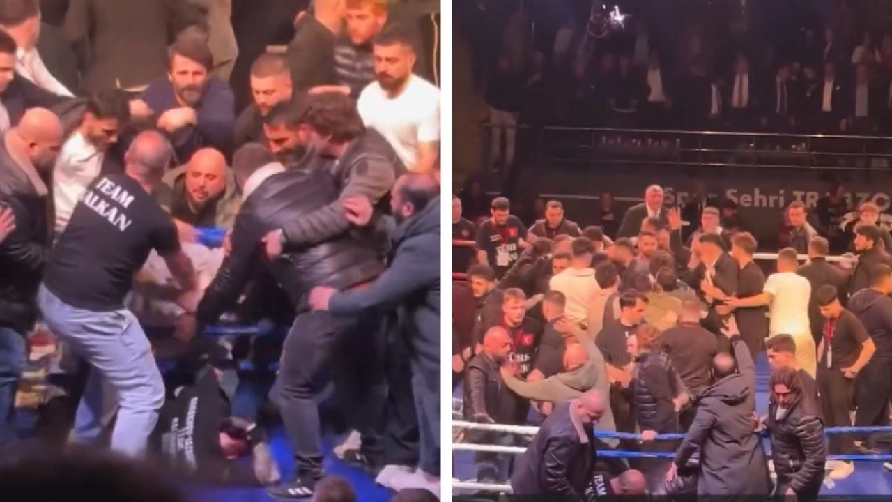 Boxeo en Turquía: Pelea se descontrola y termina en caos total