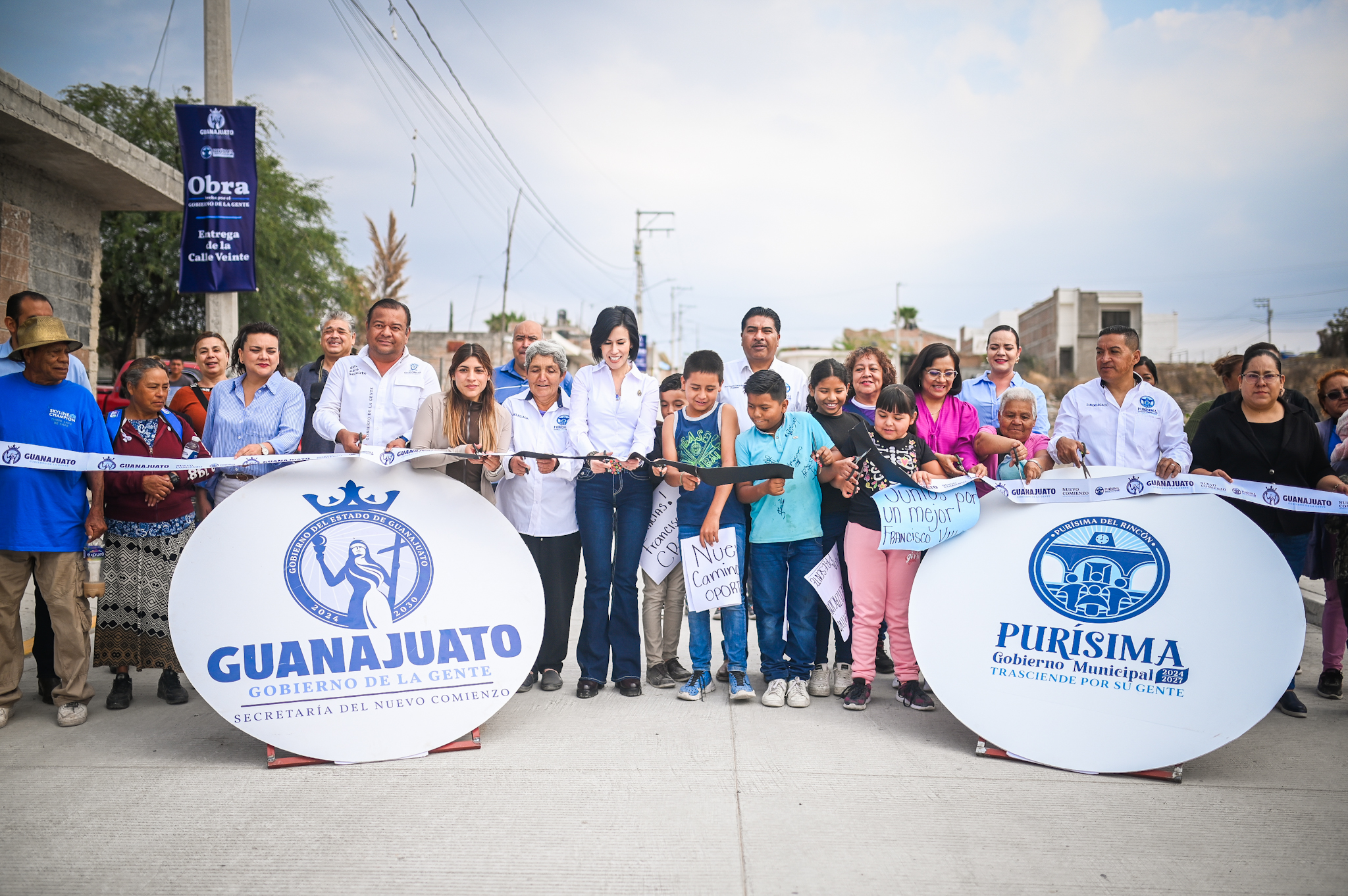 Inauguran la Veinte en Purísima del Rincón, informa Secretaría del Nuevo Comienzo.