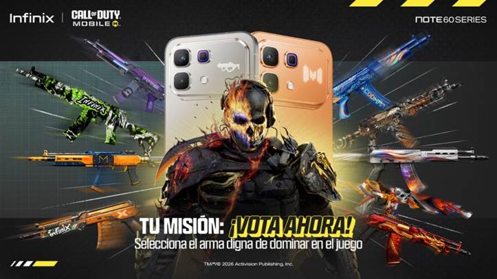 Infinix lanza la serie NOTE 60 para COD Mobile en CDMX.