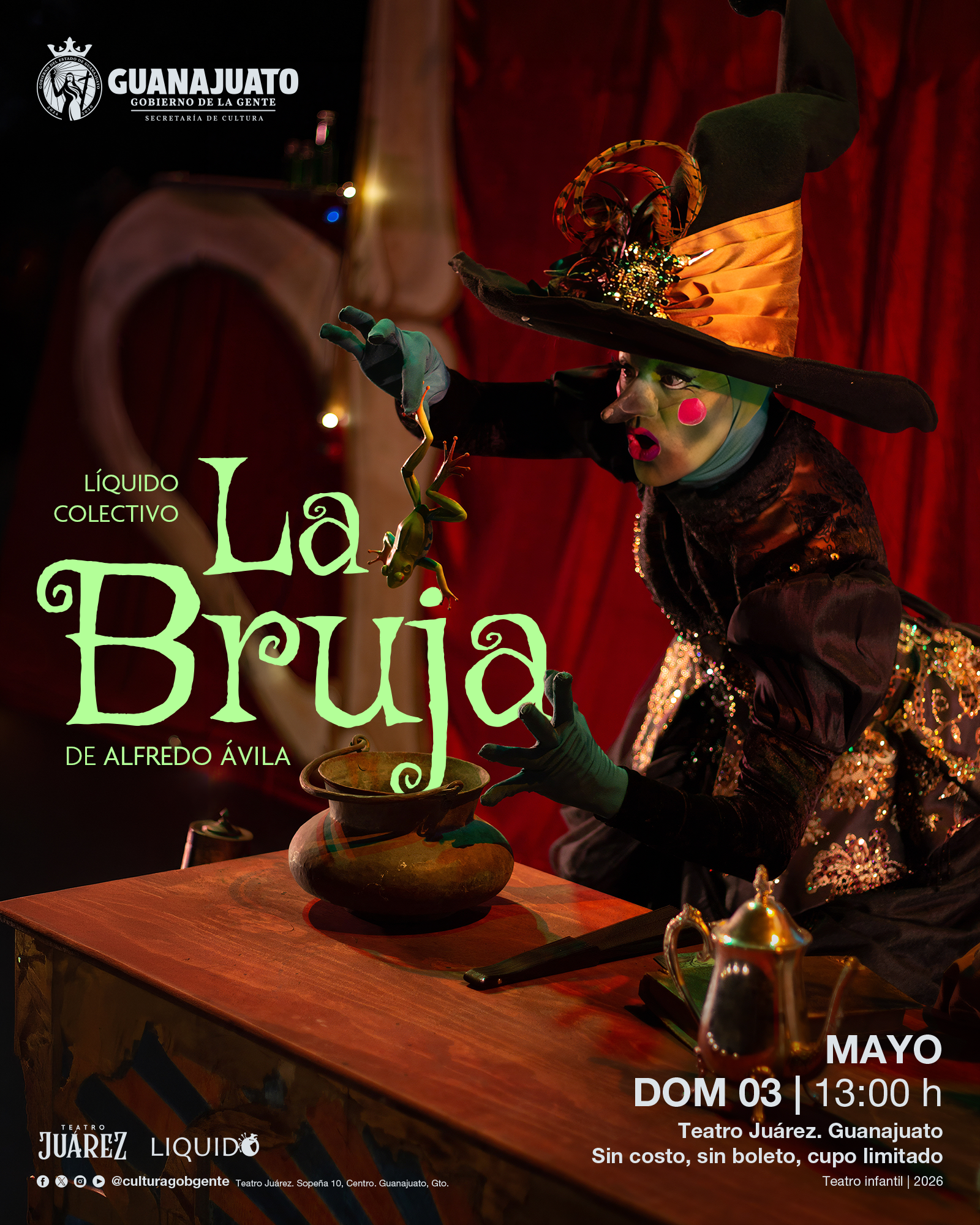 “La bruja” llega al Teatro Juárez en Guanajuato para reflexionar sobre apariencias