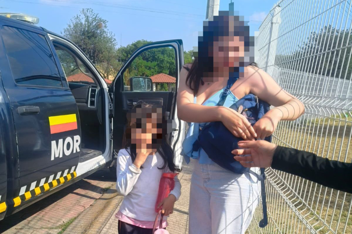 Policía de Morelia recupera y reintegra a niña extraviada con su familia