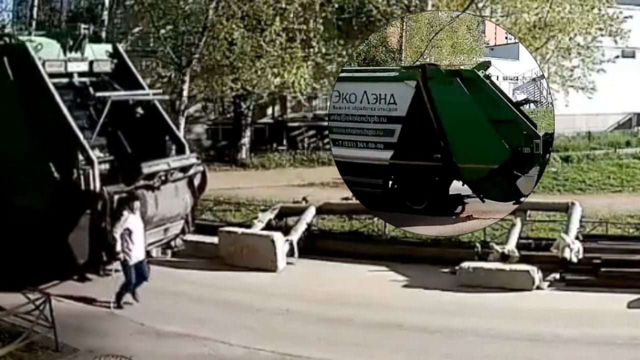 Abuelita herida por camión de basura: el impacto del accidente | VIDEO