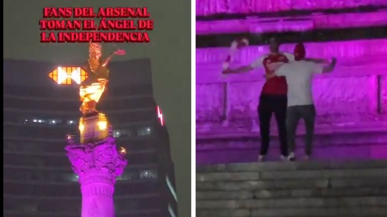 Aficionados del Arsenal generan risas al celebrar el título en El Ángel