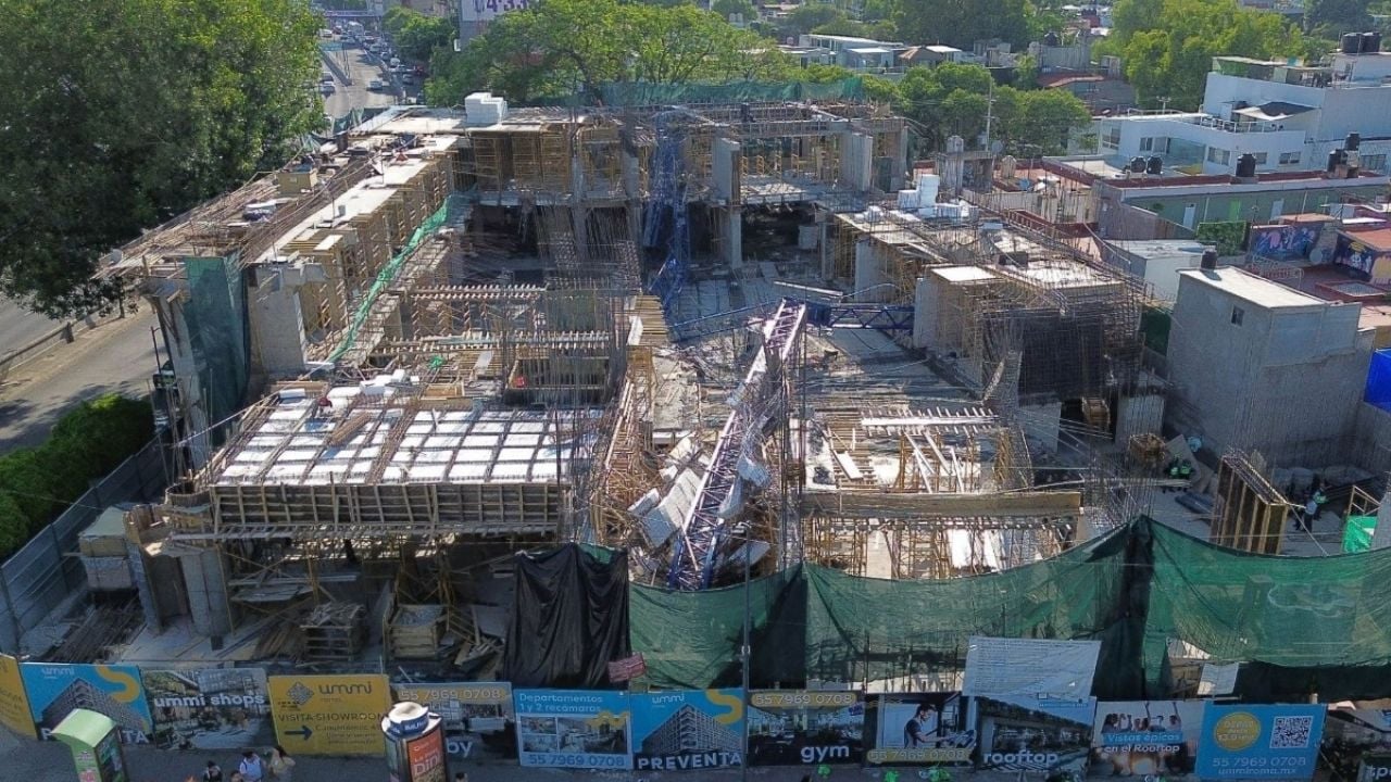 Alcaldesa de Cuauhtémoc investiga colapso de grúa en obra del Viaducto