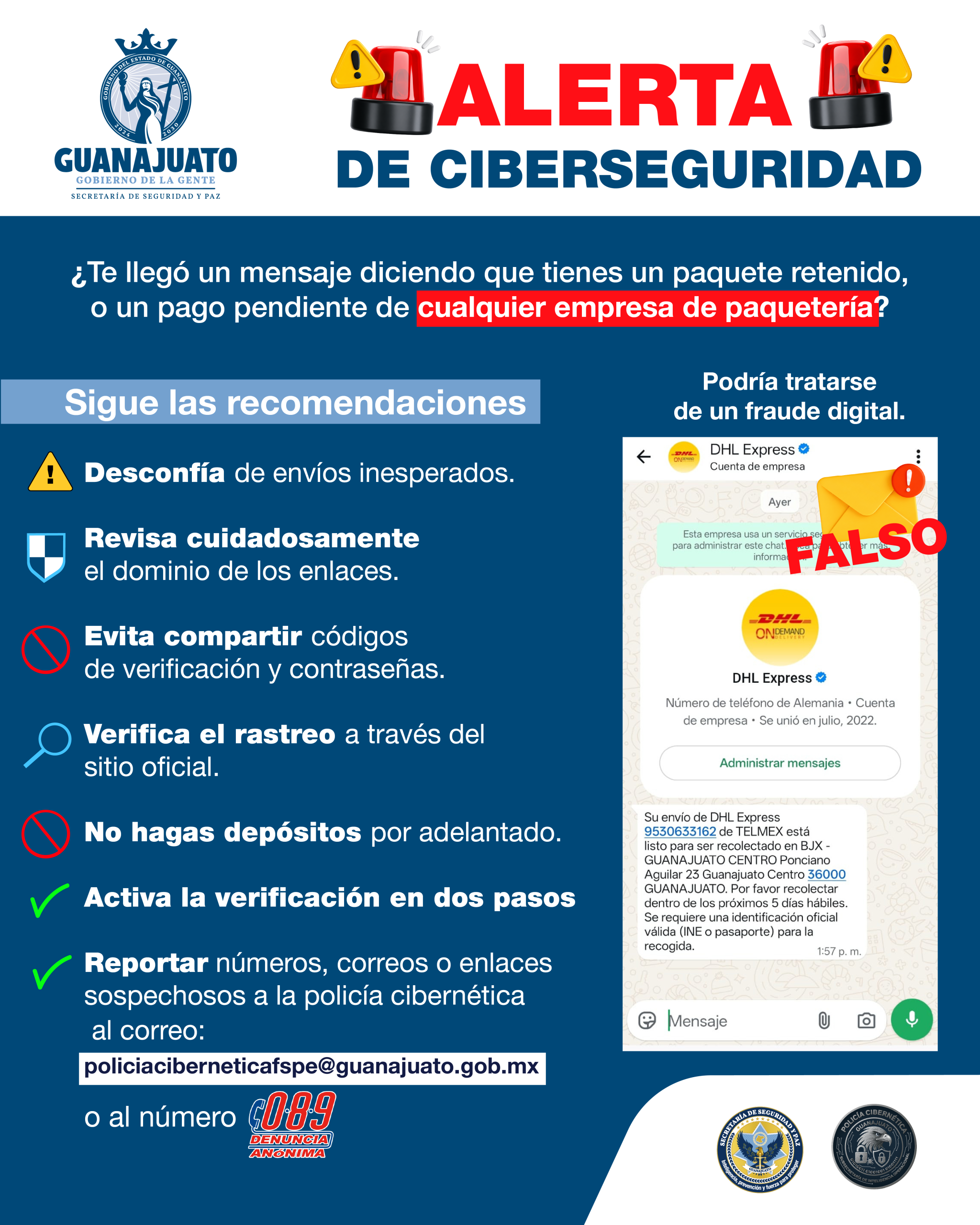 Alerta en Veracruz sobre fraudes digitales que suplantan servicios de paquetería
