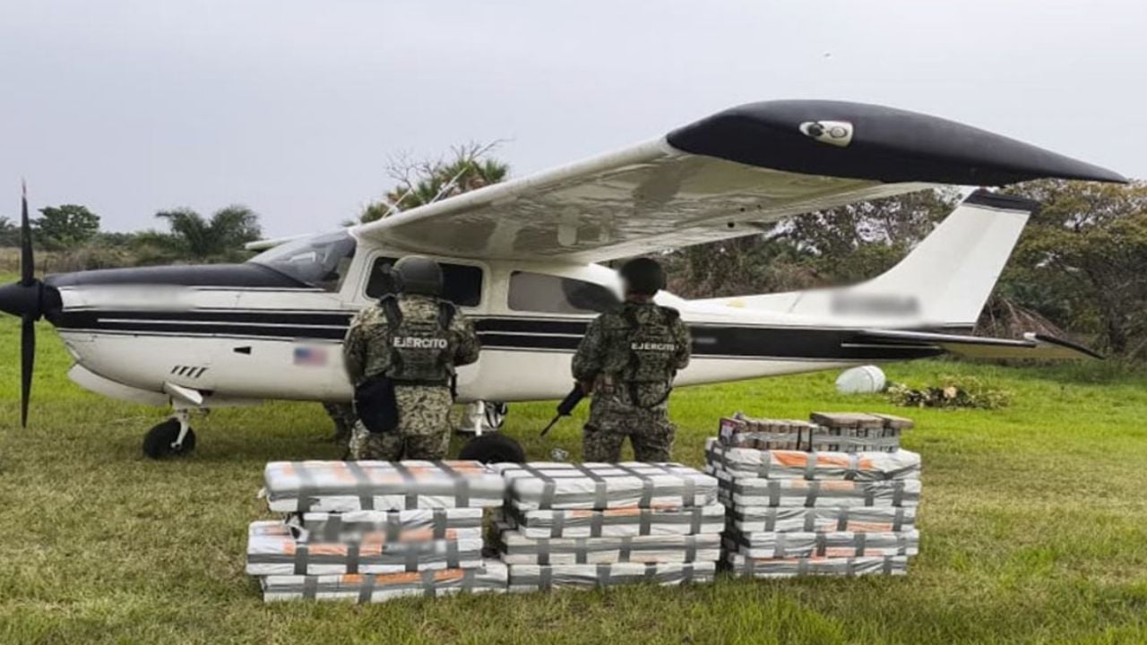 Aseguran más de 600 kilos de cocaína en Tabasco, transportada por avioneta estadounidense