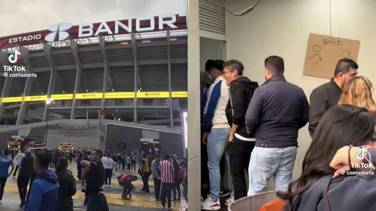 Baños del Estadio Azteca: Mejora y detalles improvisados al descubierto