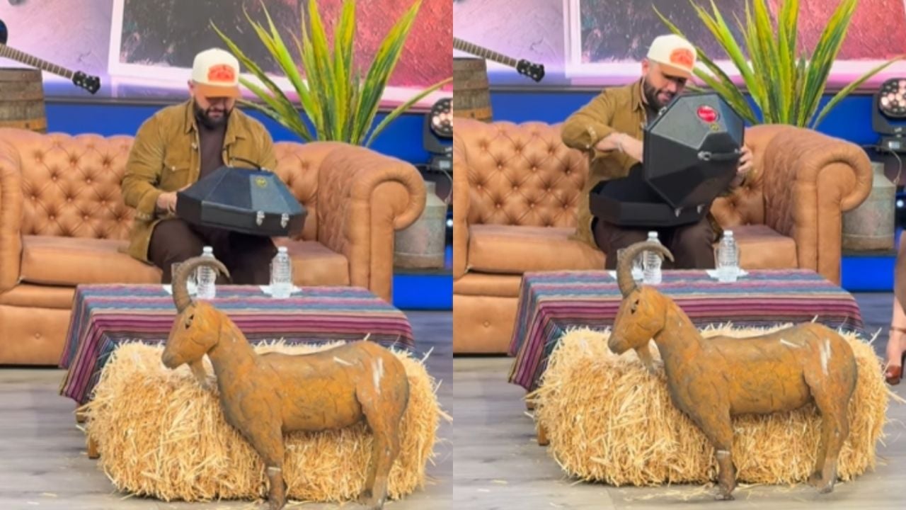 Carín León reacciona emocionado a controversial regalo en programa Hoy