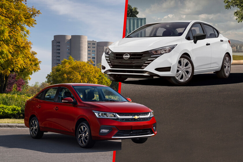 Comparativa técnica: Chevrolet Aveo vs. Nissan V-Drive, sedanes recomendados 2026 en México.
