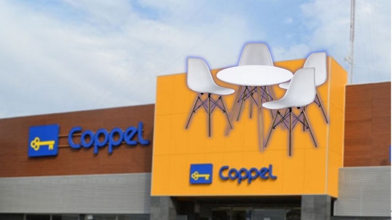 Coppel ofrece descuento en comedor circular Mundo Oslo y 4 sillas