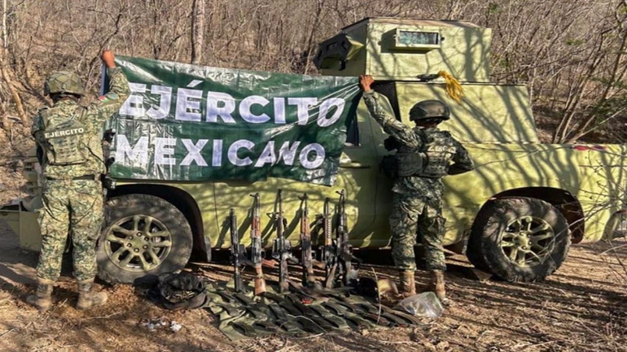 Destruyen plantío de marihuana y aseguran vehículo "monstruo" en Sinaloa