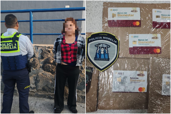 Detienen a mujer por fraude en Banco del Bienestar en Morelia