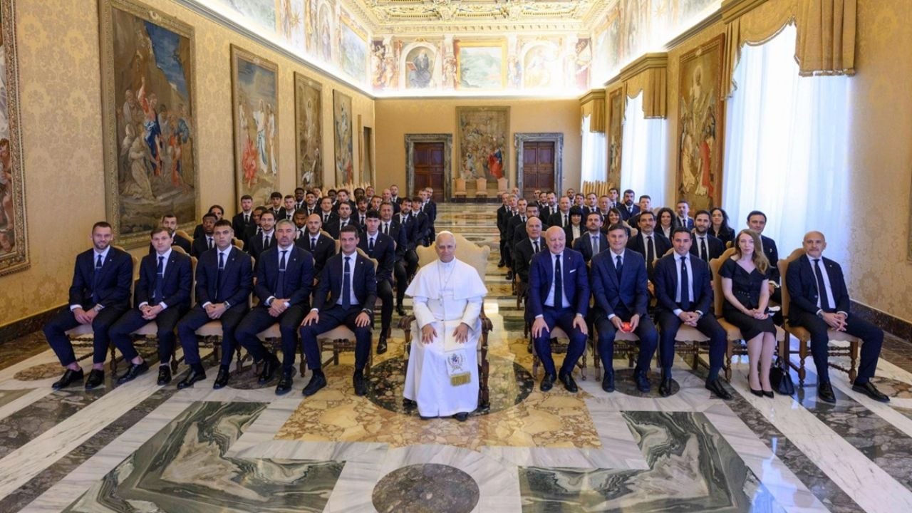 El Papa León XIV se reúne con el Inter tras su victoria en Serie A