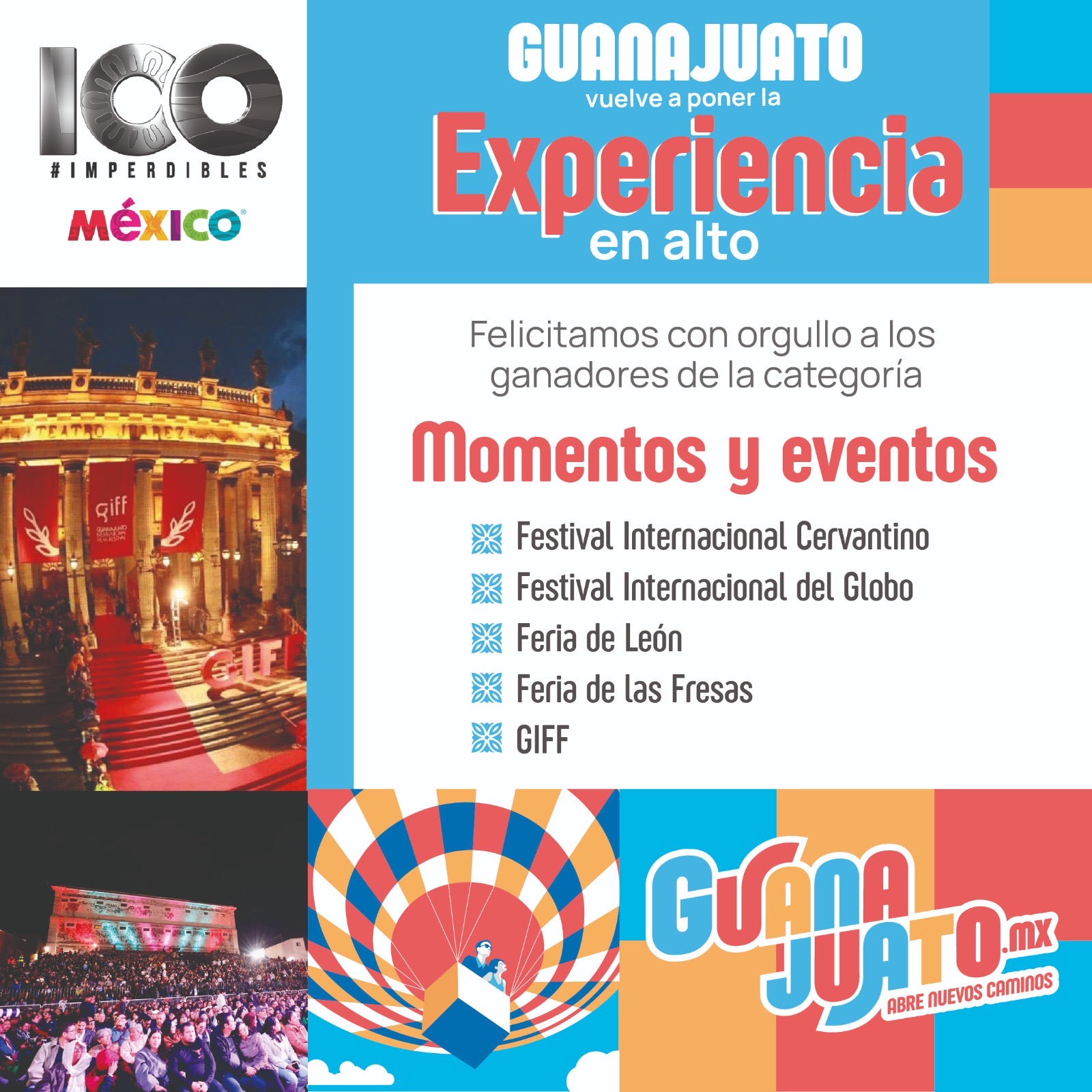 Guanajuato destaca como destino gastronómico y turístico en “Los 100 Imperdibles”