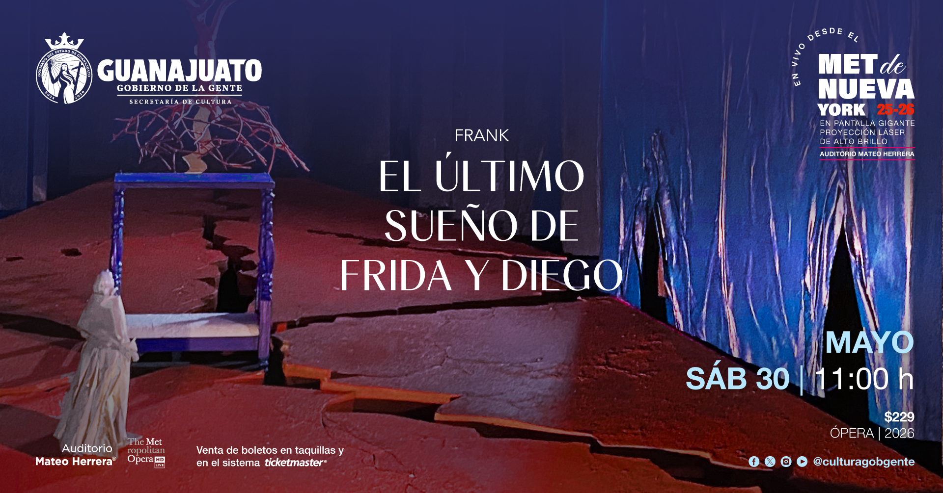 Guanajuato presenta El último sueño de Frida y Diego en vivo del Met