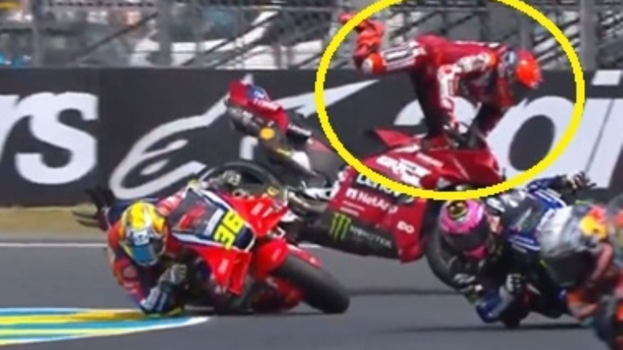 Marc Márquez sufre un escalofriante accidente al 'volar' con su moto