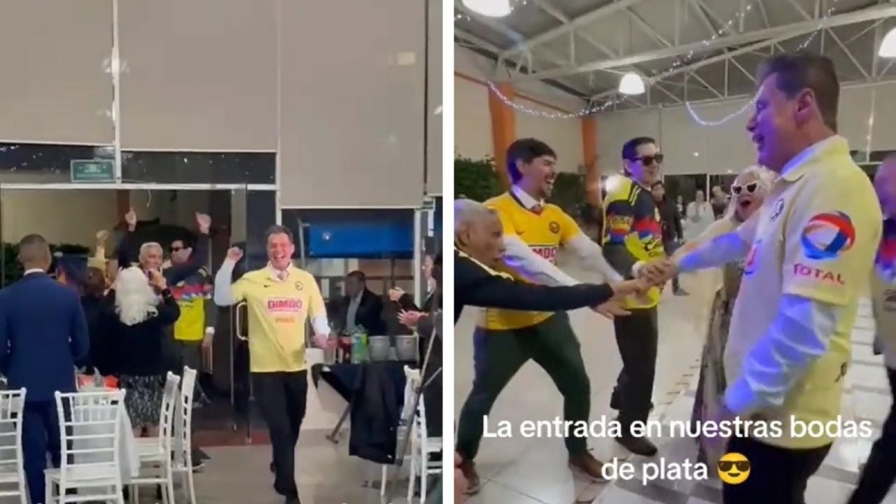 Pareja del América celebra 25 años de matrimonio con himno y uniforme