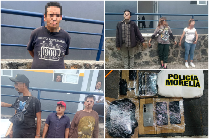 Policía de Morelia captura a siete implicados en robo a hogar en Cosmos