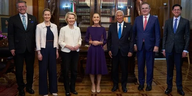 Sheinbaum firma Acuerdo Global Modernizado con la UE en Ciudad de México