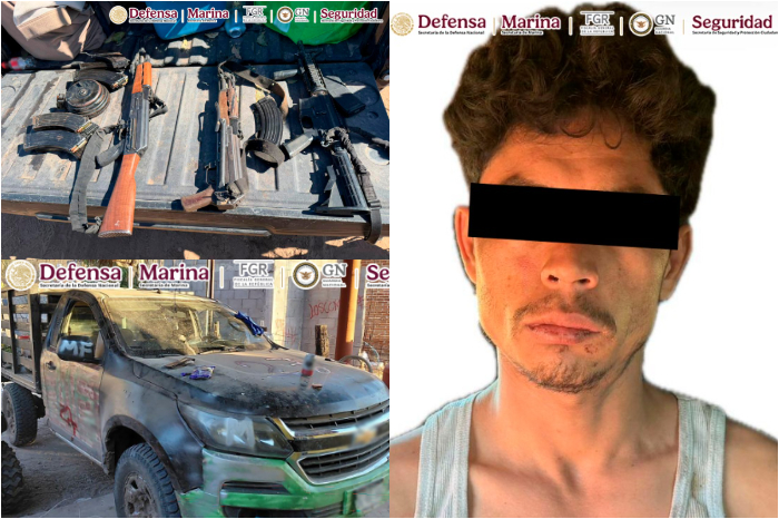 Sinaloa: Detienen a hombre con arsenal y vehículos tácticos en operativo policial