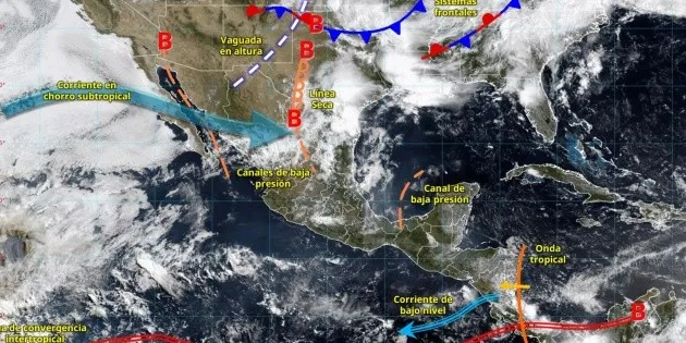 SMN advierte sobre lluvias intensas y temperaturas de 45°C en México