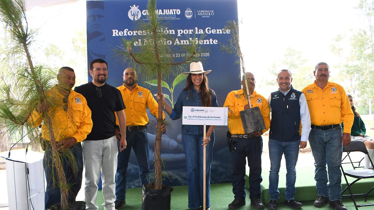 Irapuato: Gobernadora anuncia reforestación de 240 hectáreas en el municipio