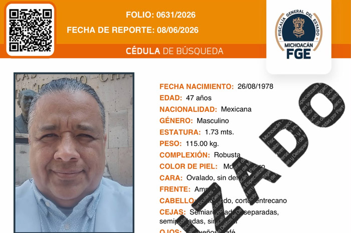 Médico desaparecido en Michoacán es encontrado con vida