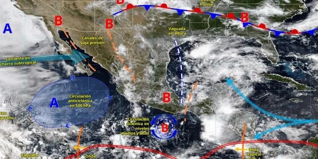 México: Pronóstico de lluvias intensas y calor extremo esta semana