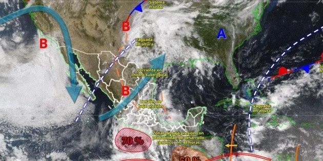México: SMN alerta por lluvias y posible ciclón esta semana