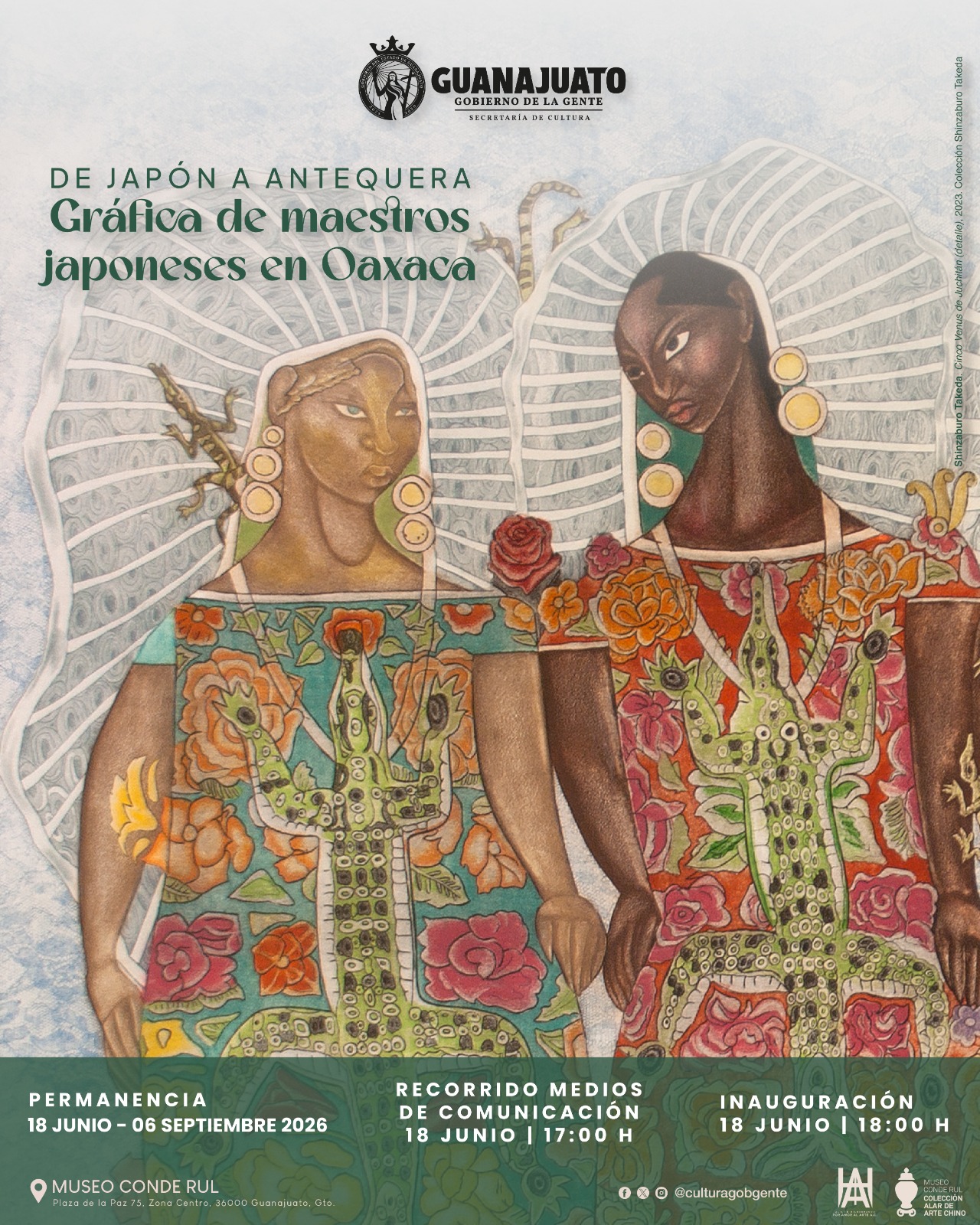 Oaxaca inaugura exposición de maestros japoneses en el Museo Conde Rul