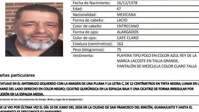 San Francisco del Rincón: Desaparece Ismael Padilla