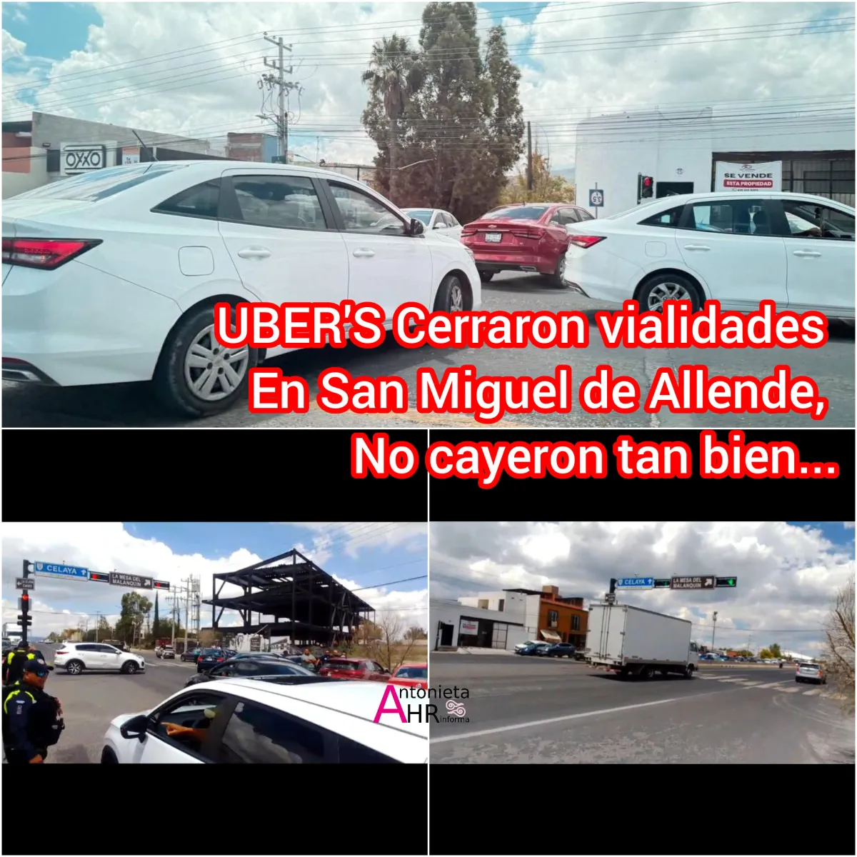 San Miguel de Allende: Protesta de taxis ejecutivos y Uber causa polémica