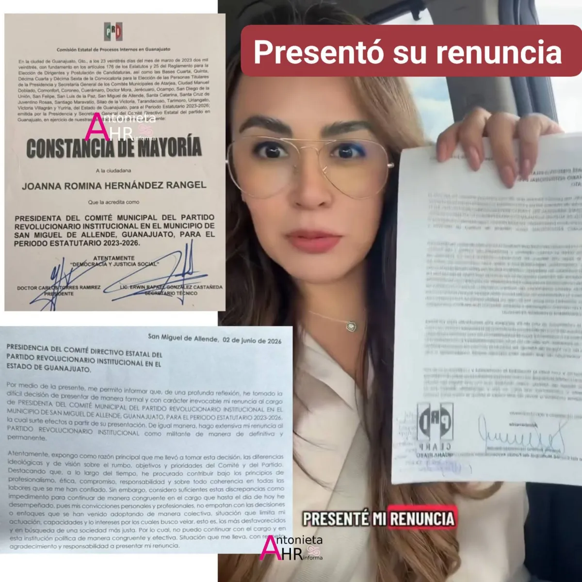 San Miguel de Allende: Romina Hernández deja el PRI y aclaran funciones