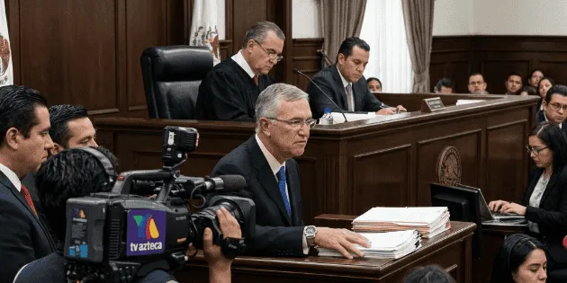 Ciudad de México: Ingreso del concurso mercantil de TV Azteca