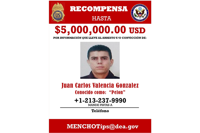 EEUU identifica a Juan Carlos Valencia González como líder del CJNG