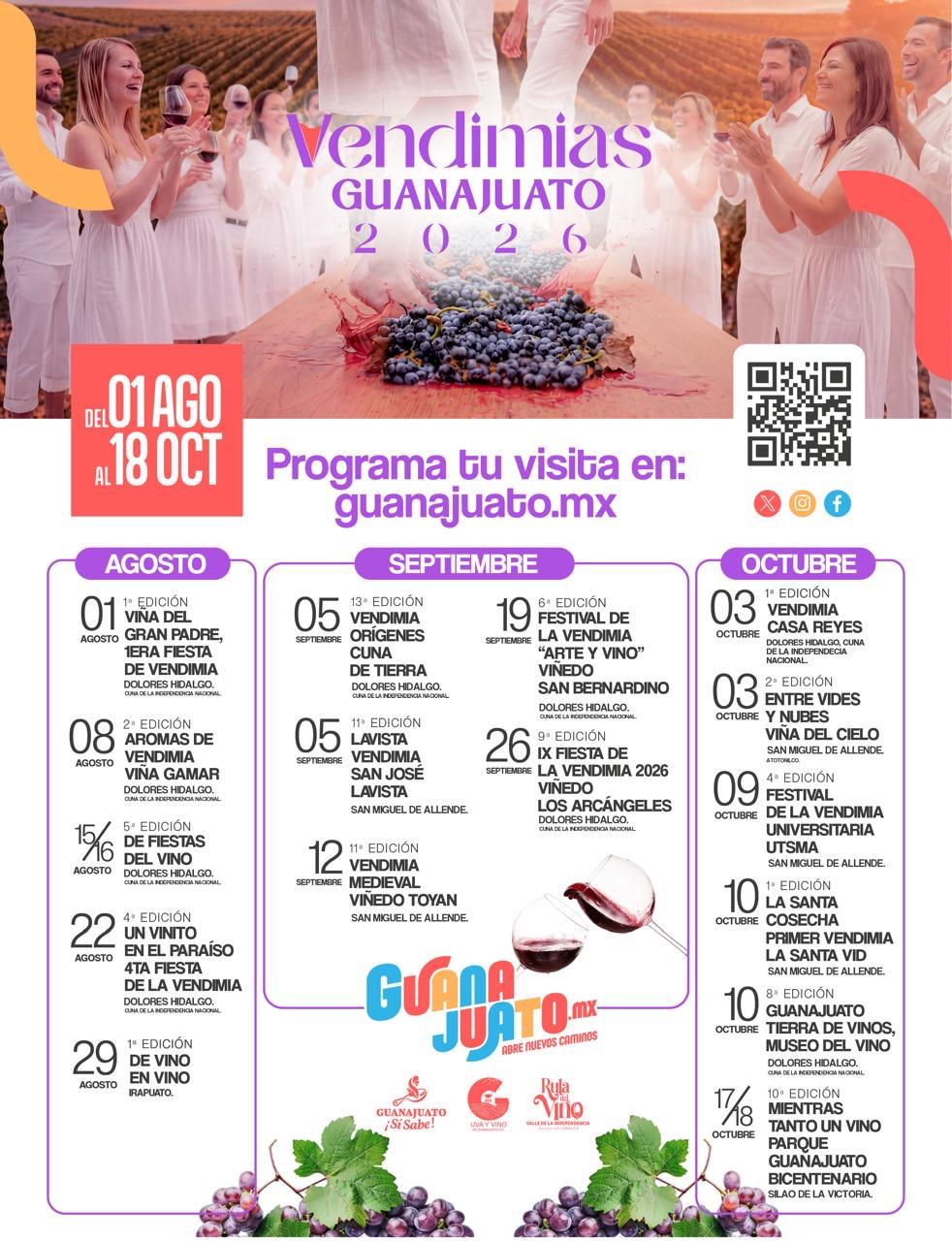 Guanajuato: Abren viñedos para celebrar vino y gastronomía regional