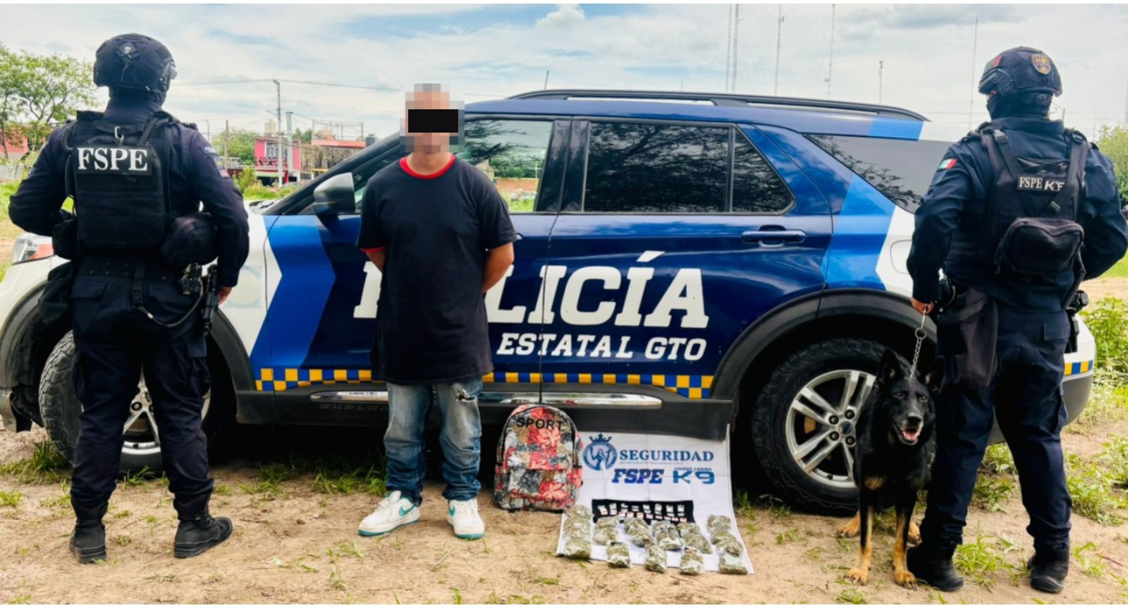 Irapuato: Unidad Canina K-9 incauta 660 dosis de presunta droga