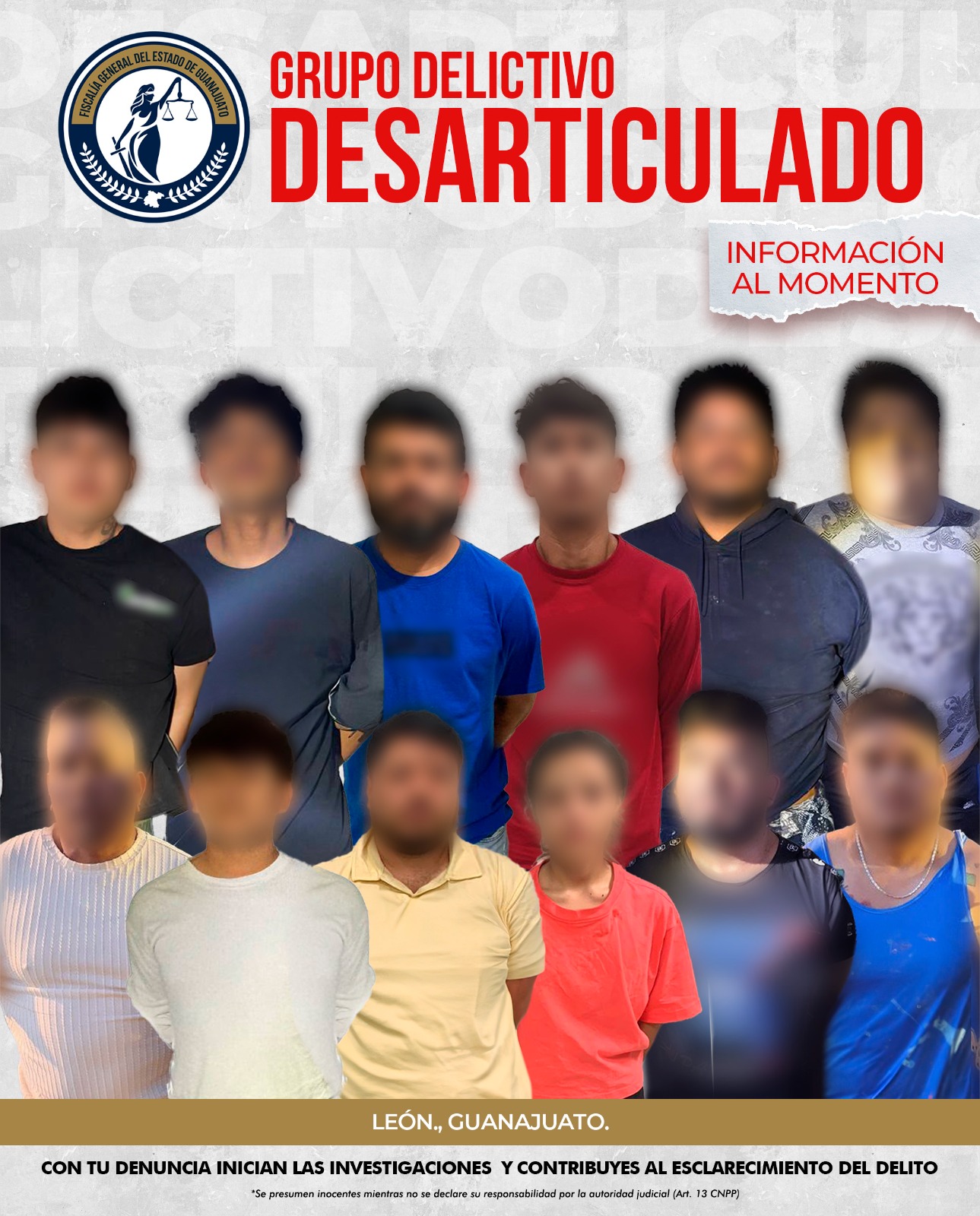 León: Desarticulan grupo criminal por la Fiscalía del Estado