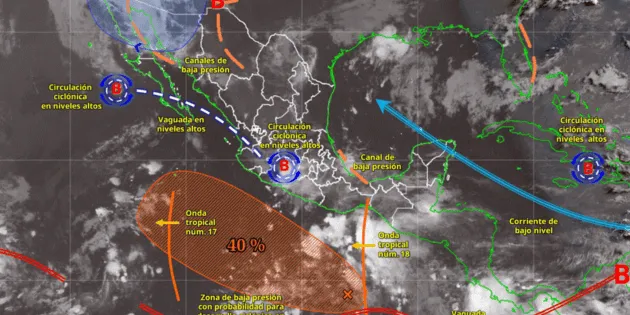 México: Afectación por la entrada de la onda tropical número 18