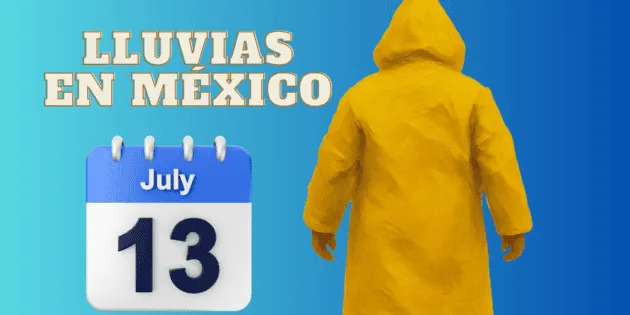 México: Lluvias pronosticadas para hoy lunes 13 de julio