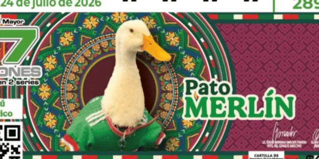 México: Pato "Merlín" es la figura del billete de Lotería Nacional