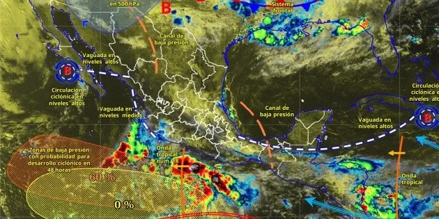 México: SMN emite alerta por ciclones y lluvias fuertes en 5 estados