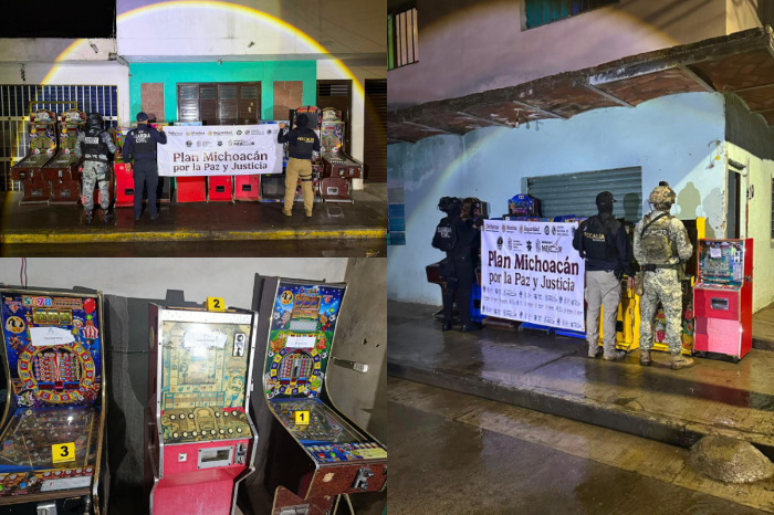 Morelia: Catean 10 minicasinos y aseguran máquinas y droga