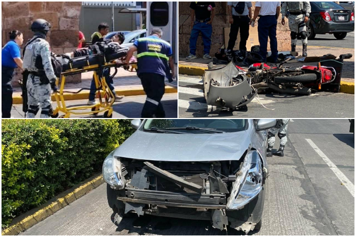 Morelia: Motociclista lesionado tras accidente en avenida Acueducto