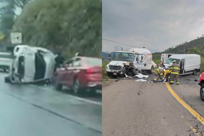 Morelia y Charo: Tres heridos en dos accidentes vehiculares