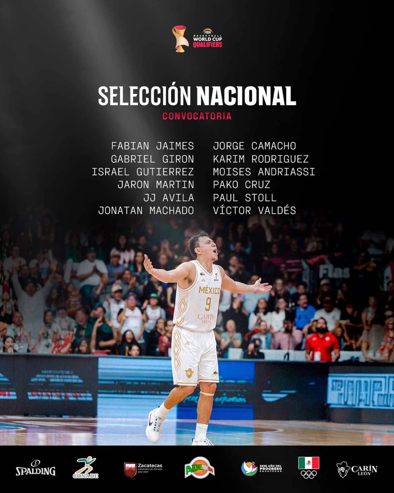Convocatoria de México para el crucial duelo contra Colombia en Zacatecas