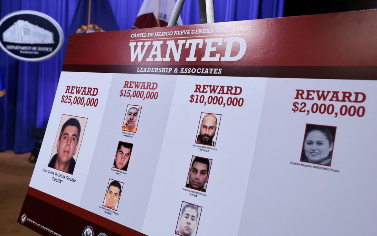 EE.UU. imputa a líderes del CJNG y ofrece recompensa de 100 mdd